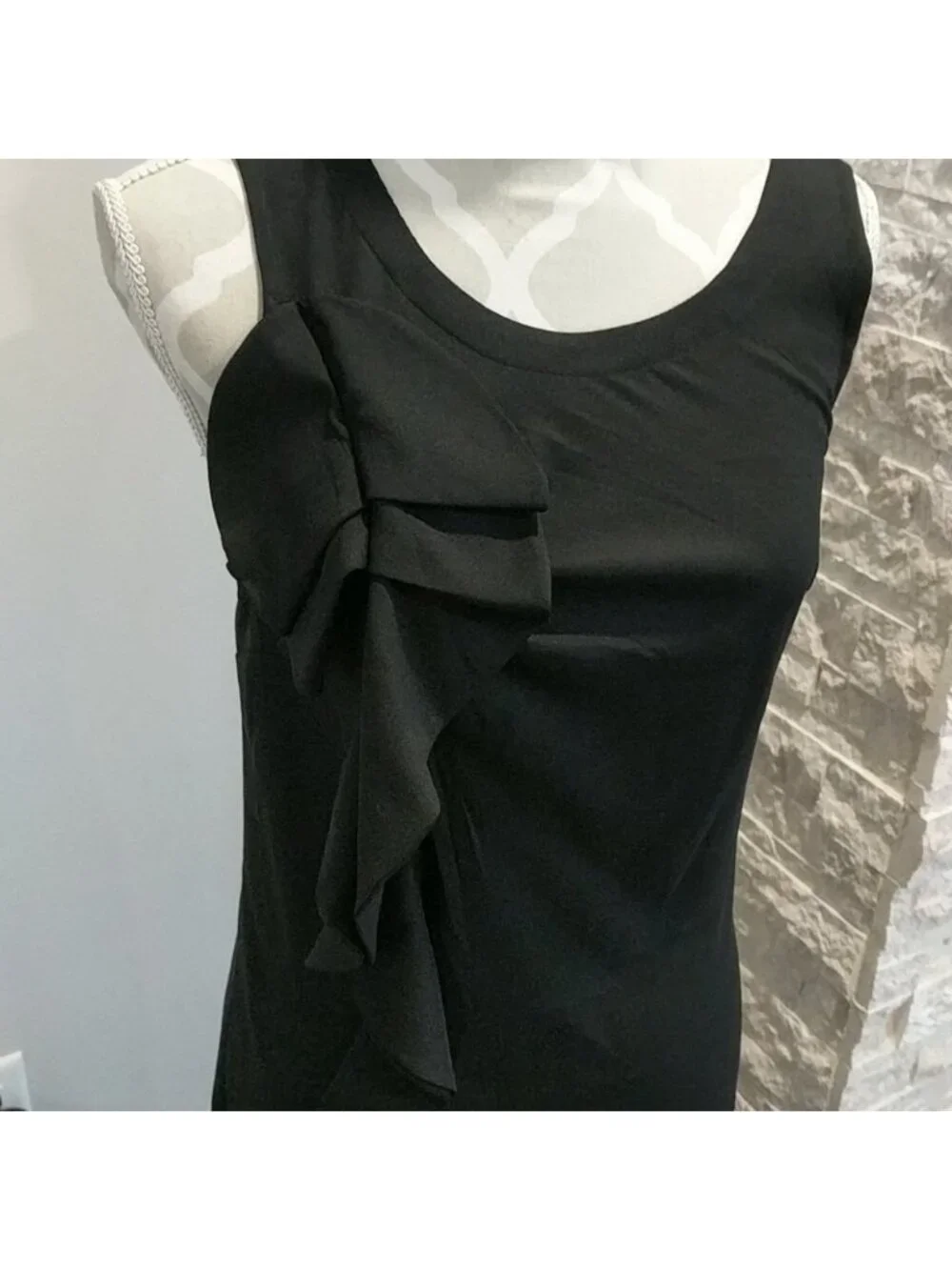Vero Moda black Brodie ruffle mini dress